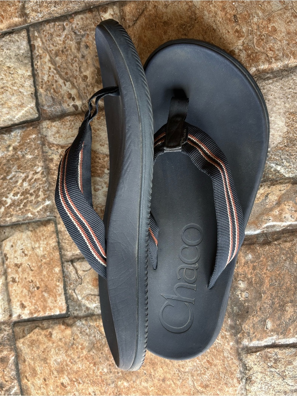Chaco Men's Chillos Flip Sandals – Sadie Navy – Arch Support Size 8